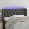 Image de Tête De Lit À Led Gris Foncé 93x16x78/88 Cm Velours Vidaxl