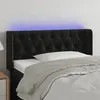 Image de Tête De Lit À Led Noir 103x16x78/88 Cm Velours Vidaxl