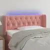 Image de Tête De Lit À Led Rose 103x16x78/88 Cm Velours Vidaxl