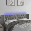 Image de Tête De Lit À Led Gris Clair 147x16x78/88 Cm Velours Vidaxl