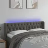Image de Tête De Lit À Led Gris Foncé 147x16x78/88 Cm Velours Vidaxl