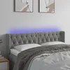Image de Tête De Lit À Led Gris Clair 163x16x78/88 Cm Velours Vidaxl