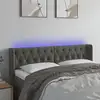 Image de Tête De Lit À Led Gris Foncé 163x16x78/88 Cm Velours Vidaxl