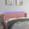 Image de Tête De Lit À Led Rose 163x16x78/88 Cm Velours Vidaxl
