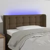 Image de Tête De Lit À Led Marron Foncé 93x16x78/88 Cm Tissu Vidaxl