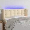 Image de Tête De Lit À Led Crème 103x16x78/88 Cm Tissu Vidaxl