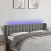Image de Tête De Lit À Led Gris Foncé 147x16x78/88 Cm Tissu Vidaxl