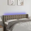 Image de Tête De Lit À Led Taupe 147x16x78/88 Cm Tissu Vidaxl
