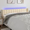 Image de Tête De Lit À Led Crème 163x16x78/88 Cm Tissu Vidaxl