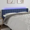Image de Tête De Lit À Led Bleu 203x16x78/88 Cm Tissu Vidaxl