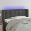 Image de vidaXL Tête de Lit à LED Meuble de Chambre à Coucher Accessoire de Lit Simple Tête de Cadre de Lit Intérieur Gris Foncé 3123713