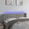 Image de Tête De Lit À Led Gris Clair 147x16x78/88 Cm Velours Vidaxl