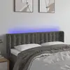 Image de Tête De Lit À Led Gris Foncé 147x16x78/88 Cm Velours Vidaxl