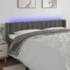 Image de Tête De Lit À Led Gris Foncé 163x16x78/88 Cm Velours Vidaxl