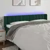 Image de Tête De Lit À Led Vert Foncé 183x16x78/88 Cm Velours Vidaxl
