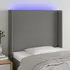 Image de Tête De Lit À Led Gris Foncé 83x16x118/128 Cm Tissu Vidaxl