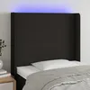 Image de Tête De Lit À Led Noir 83x16x118/128 Cm Tissu Vidaxl