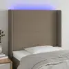 Image de Tête De Lit À Led Taupe 93x16x118/128 Cm Tissu Vidaxl
