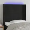 Image de Tête De Lit À Led Noir 103x16x118/128 Cm Velours Vidaxl