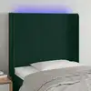 Image de Tête De Lit À Led Vert Foncé 103x16x118/128 Cm Velours Vidaxl