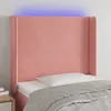 Image de Tête De Lit À Led Rose 103x16x118/128 Cm Velours Vidaxl
