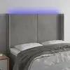 Image de Tête De Lit À Led Gris Clair 147x16x118/128 Cm Velours Vidaxl