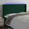 Image de Tête De Lit À Led Vert Foncé 163x16x118/128 Cm Velours Vidaxl