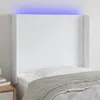 Image de Tête De Lit À Led Blanc 103x16x118/128 Cm Similicuir Vidaxl