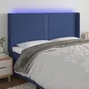 Image de Tête De Lit À Led Bleu 203x16x118/128 Cm Tissu Vidaxl