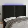 Image de Tête De Lit À Led Noir 147x16x118/128 Cm Velours Vidaxl