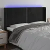 Image de Tête De Lit À Led Noir 163x16x118/128 Cm Velours Vidaxl
