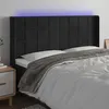 Image de Tête De Lit À Led Noir 163x16x118/128 Cm Velours Vidaxl
