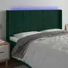 Image de Tête De Lit À Led Vert Foncé 183x16x118/128 Cm Velours Vidaxl