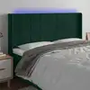 Image de Tête De Lit À Led Vert Foncé 203x16x118/128 Cm Velours Vidaxl
