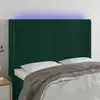 Image de Tête De Lit À Led Vert Foncé 147x16x118/128 Cm Velours Vidaxl