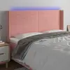 Image de Tête De Lit À Led Rose 203x16x118/128 Cm Velours Vidaxl