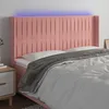 Image de Tête De Lit À Led Rose 163x16x118/128 Cm Velours Vidaxl