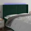 Image de Tête De Lit À Led Vert Foncé 183x16x118/128 Cm Velours Vidaxl