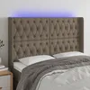 Image de Tête De Lit À Led Taupe 147x16x118/128 Cm Tissu Vidaxl