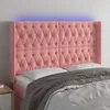 Image de Tête De Lit À Led Rose 163x16x118/128 Cm Velours Vidaxl