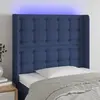 Image de Tête De Lit À Led Bleu 83x16x118/128 Cm Tissu Vidaxl