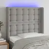 Image de Tête De Lit À Led Gris Clair 103x16x118/128 Cm Tissu Vidaxl