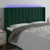 Image de Tête De Lit À Led Vert Foncé 183x16x118/128 Cm Velours Vidaxl
