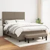 Image de 3136433 vidaXL Lit à sommier tapissier avec matelas Taupe 140x190 cm Tissu
