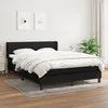 Image de Sommier À Lattes De Lit Avec Matelas Noir 140x190 Cm Tissu Vidaxl