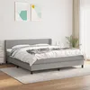 Image de Sommier À Lattes De Lit Avec Matelas Gris Clair 180x200cm Tissu Vidaxl