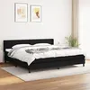 Image de Sommier À Lattes De Lit Avec Matelas Noir 200x200 Cm Tissu Vidaxl