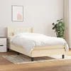 Image de Sommier À Lattes De Lit Avec Matelas Crème 80x200 Cm Tissu Vidaxl