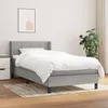 Image de Sommier À Lattes De Lit Et Matelas Gris Clair 90x190 Cm Tissu Vidaxl