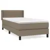 Image de Vidaxl sommier à lattes de lit avec matelas taupe 80x200 cm tissu